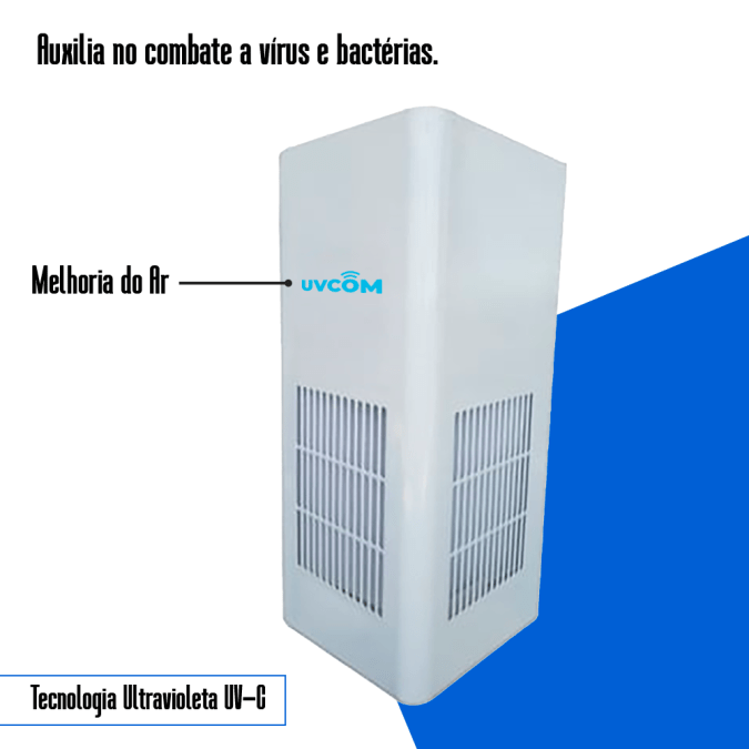 Purificador para o ar com tecnologia ultravioleta, agindo eficazmente na limpeza do ar, eliminando ácaros, fungos, vírus e bactérias. Disponível em 3 modelos.