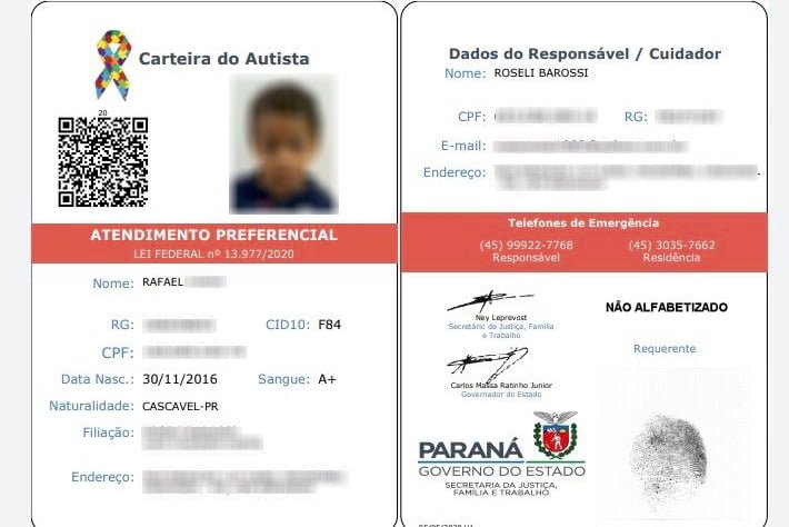 O Departamento de Políticas para a Pessoa com Deficiência da Secretaria de Justiça, Família e Trabalho aprovou e registrou 2.696 carteiras de identificação da Pessoa com Transtorno do Espectro Autista. - Curitiba, 20/08/2021  -  Foto: SEJUF