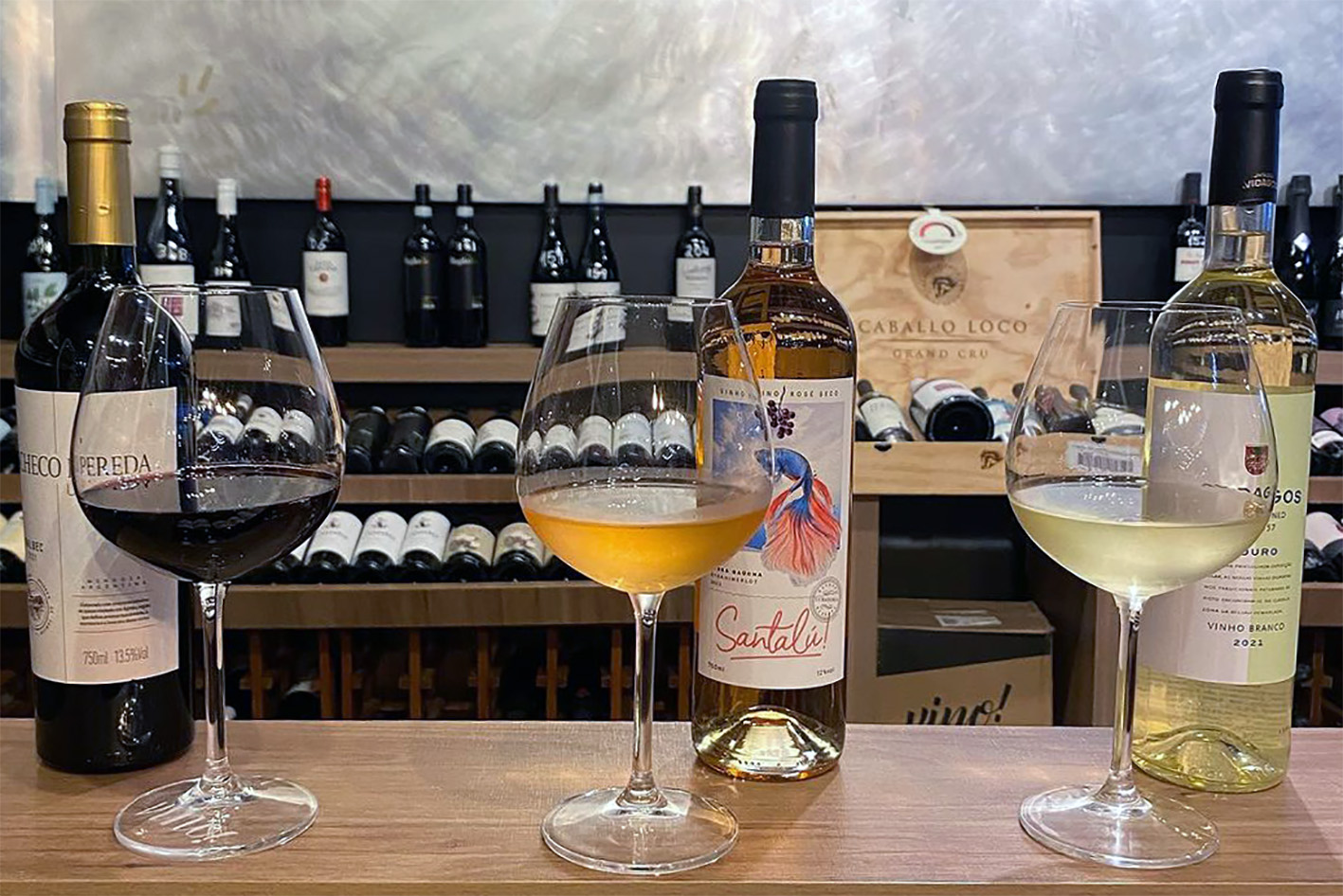 Vinhos em taca no Vino Mercadoteca - foto VMM