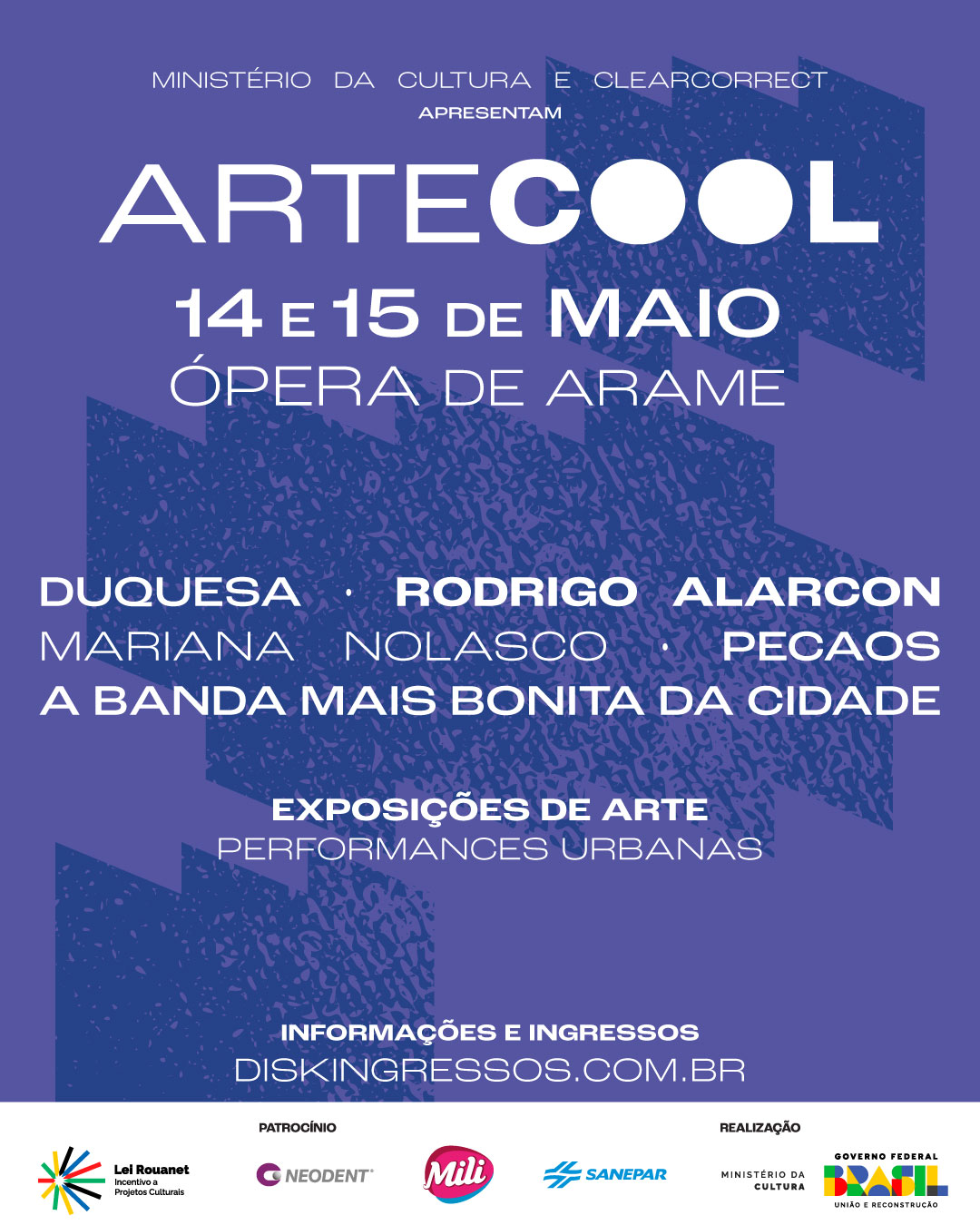 Em primeira mão: Dias 14 e 15 de maio, Ópera de Arame recebe a estreia do Arte Cool, prévia do Coolritiba